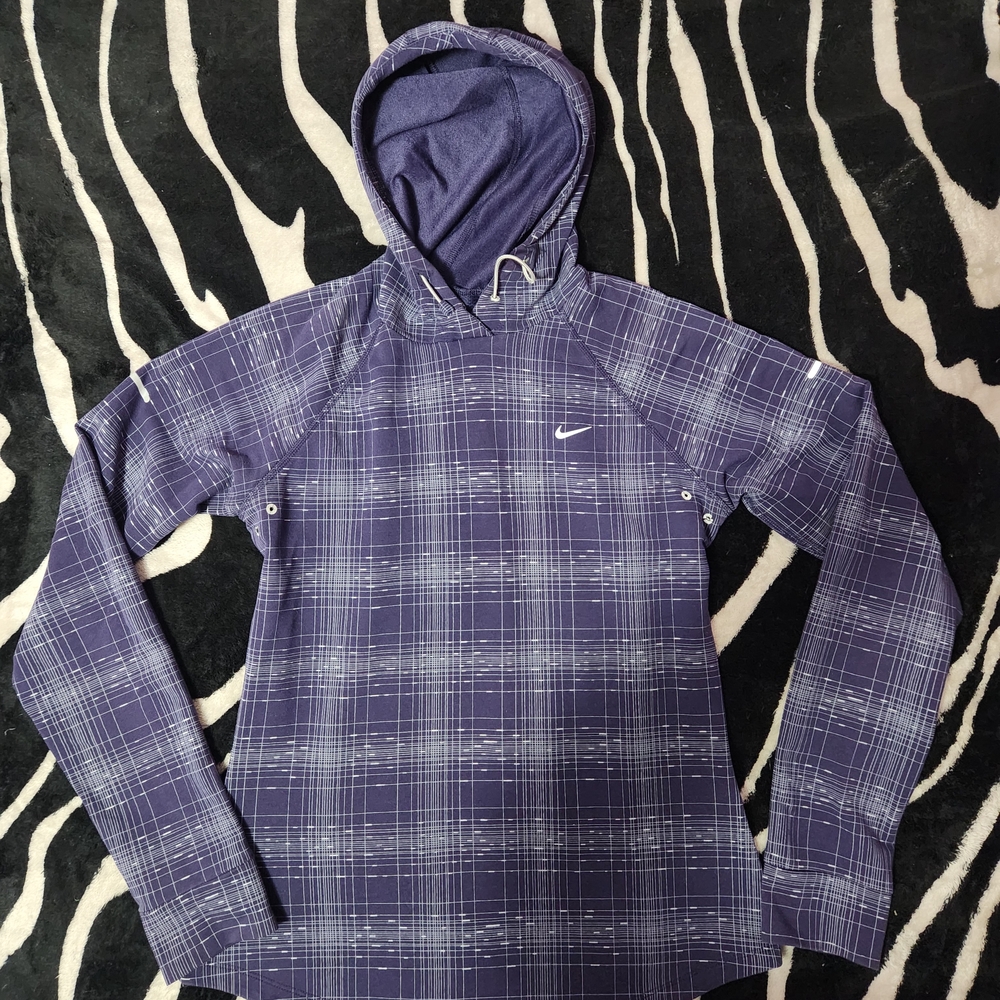 Nike Blue Checkered Hoodie